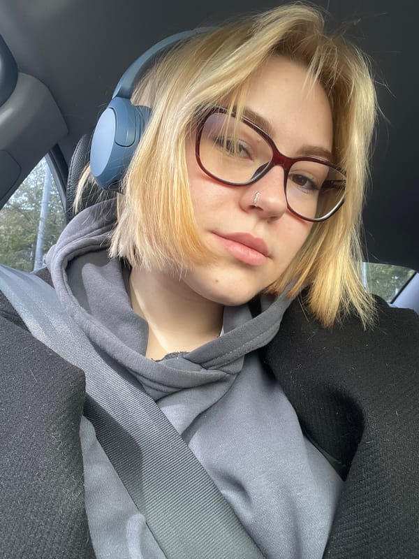 Woman takes morning selfie in car in Odesa