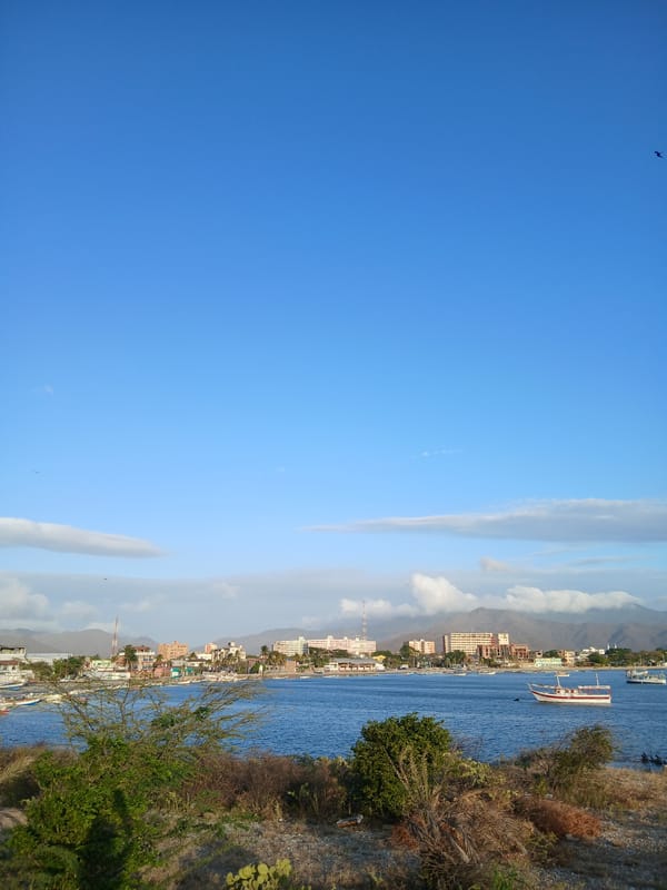 Evening coastal scenes documented around Juan Griego bay area
