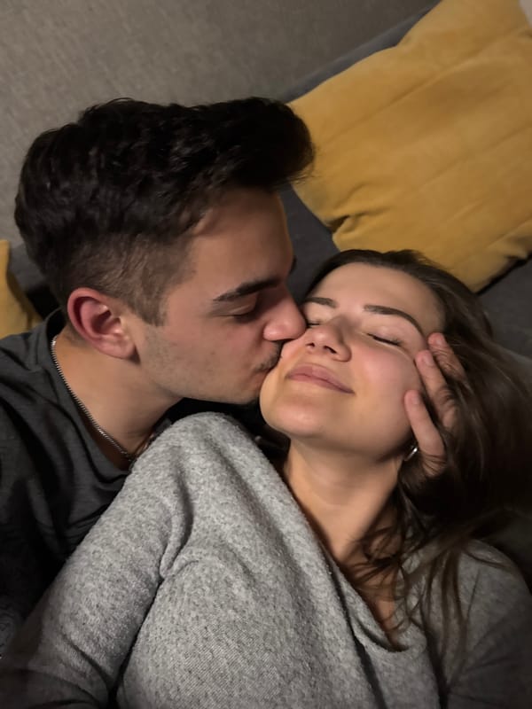 Young couple shares intimate evening moments in Sofia