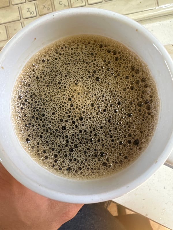 Morning coffee moment captured in Slavyani, Bulgaria