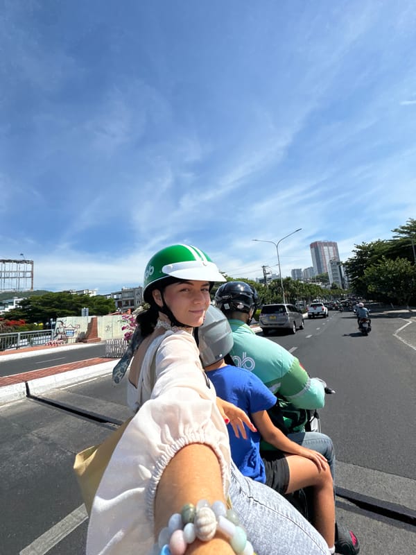 Morning scenes along Nha Trang's coastal bridge and waterfront