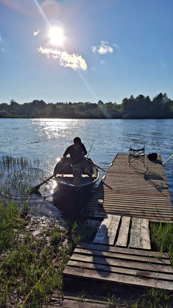 Sunny afternoon captures rural family moments in Sitno, Russia