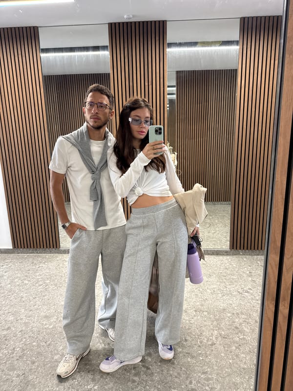 Couple Takes Mirror Selfie in Larnaca, Cyprus