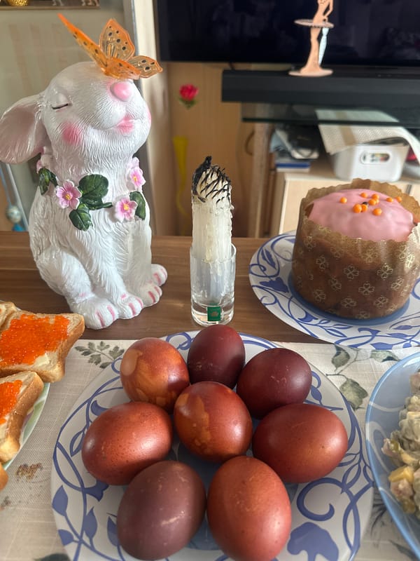 Easter celebration with traditional decorations observed in Riga