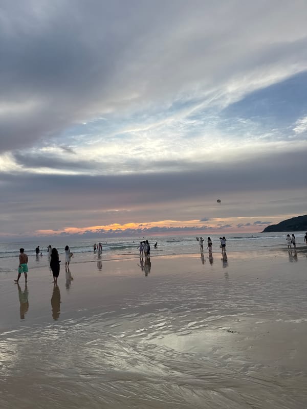 A busy morning at Karon Beach, Phuket