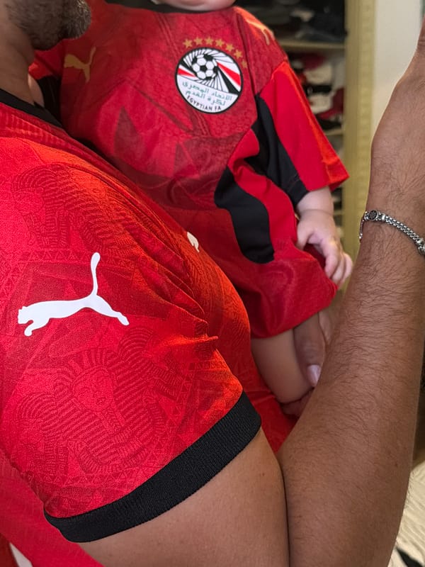 Family football jersey photoshoot with baby in Sharm El Sheikh