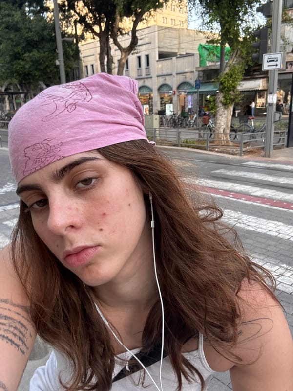 Young woman photographed in Tel Aviv selfie session