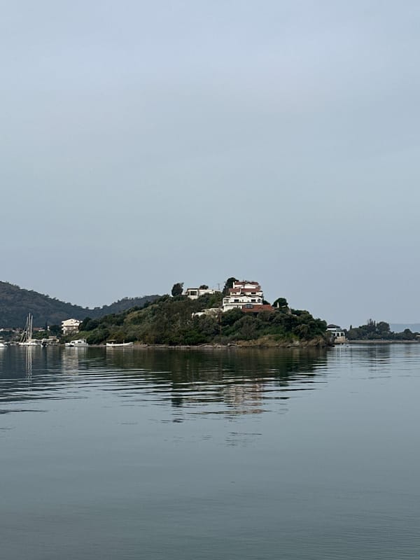 Early morning hike documented through selfies in Fethiye waterfront