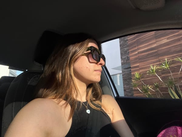 Young woman photographed in vehicle interior, Puebla Mexico