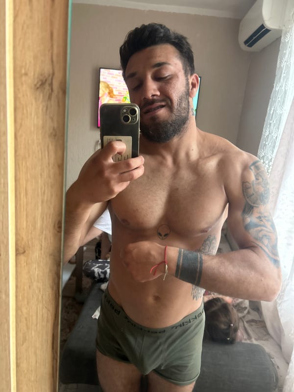 Father and child take selfies in Tsarevo home