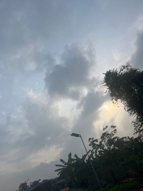 Overcast Morning Observed Over Residential Area June 8