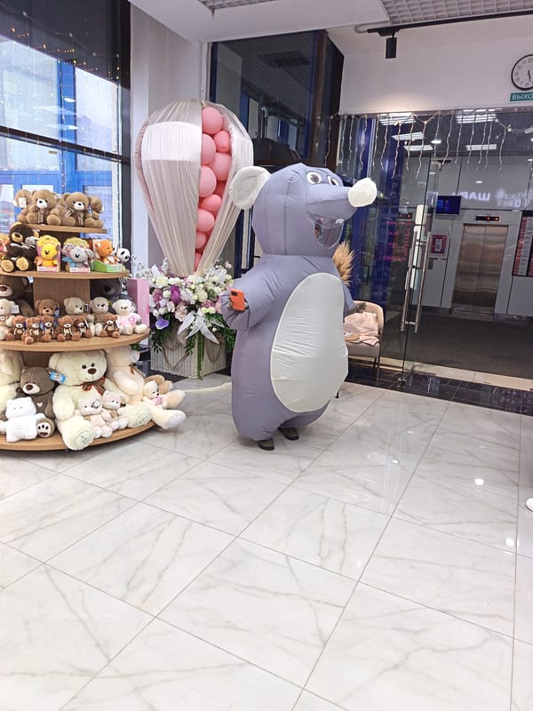 Giant Mouse Costume Spotted in Nizhnevartovsk Shop
