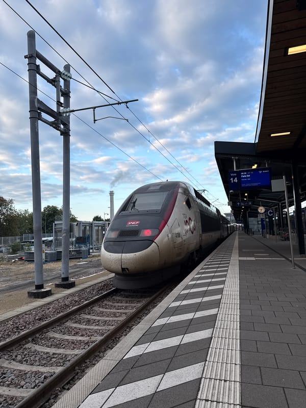 Early morning scenes captured at Luxembourg train station and bakery