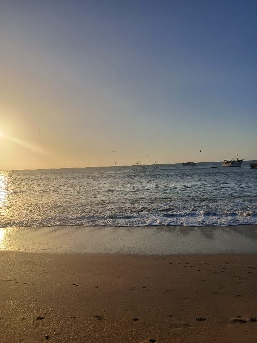 Evening beach life captured in Juan Griego, Venezuela
