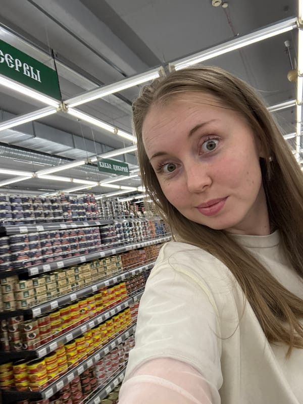 Young woman documents ordinary moments during sunset walk and shopping
