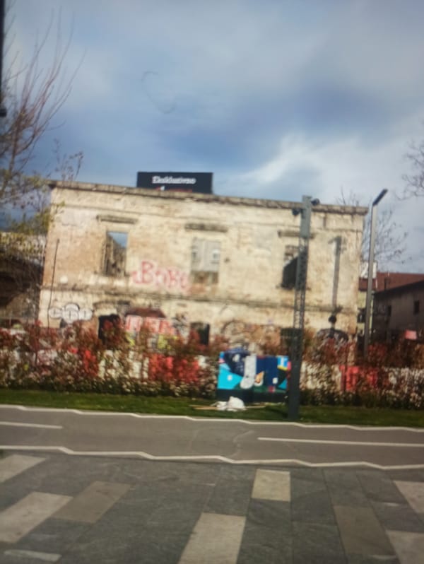 Morning documentation of urban Belgrade riverfront and residential areas