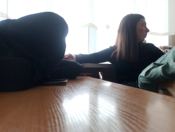 Classroom moment captured in Foki, Russia shows students at desks