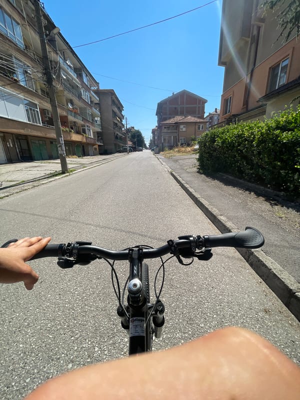 Mountain bike ride and tubeless tire maintenance in Haskovo