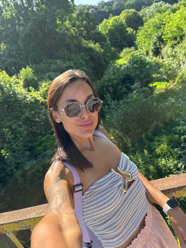 Summer selfies in a Pleven park, July afternoon