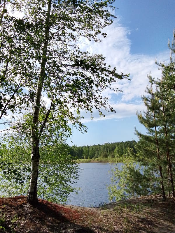 Peaceful lake scene documented in 1-Go Maya, Russia