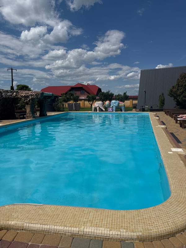 Summer afternoon at Ukrainian water park captured in memories