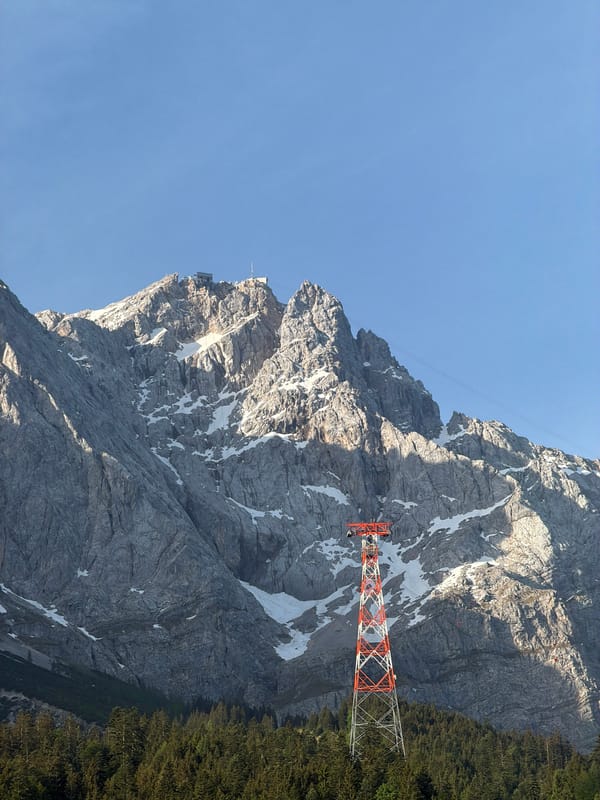 Dawn observations capture Zugspitze mountain views in Grainau
