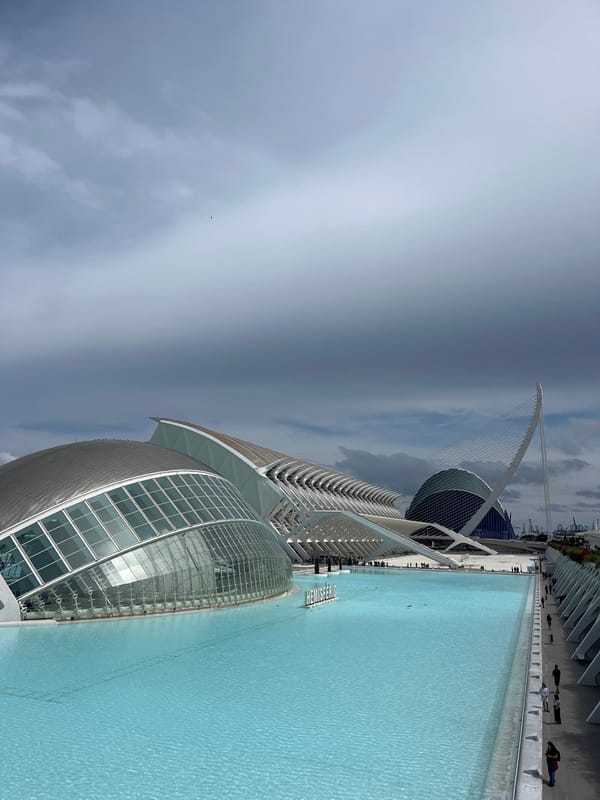 Everyday scenes captured around València's futuristic architecture district