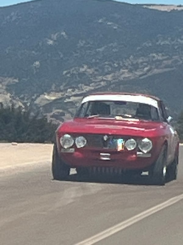Vintage cars spotted on mountain roads near Bin El Ouidane