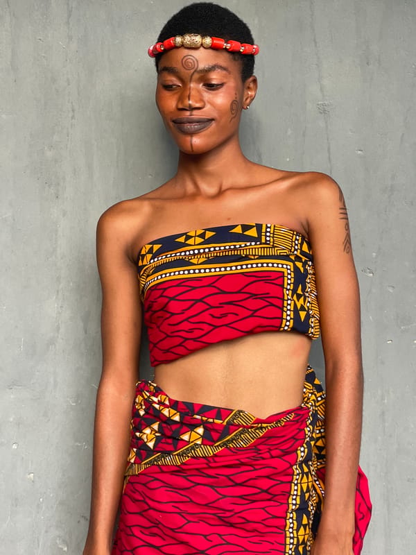 Traditional Nigerian fashion photography session documented in Badagry