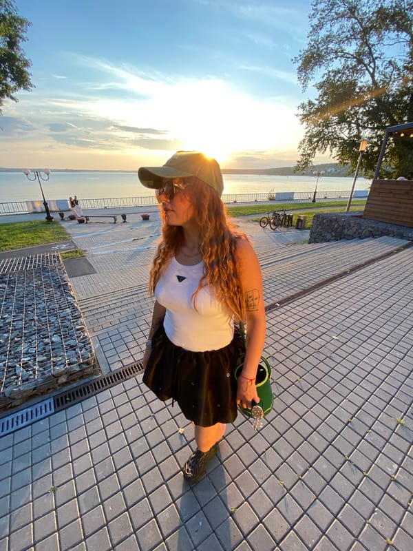 Summer evening at the Votkinsk waterfront, flute player and lake views