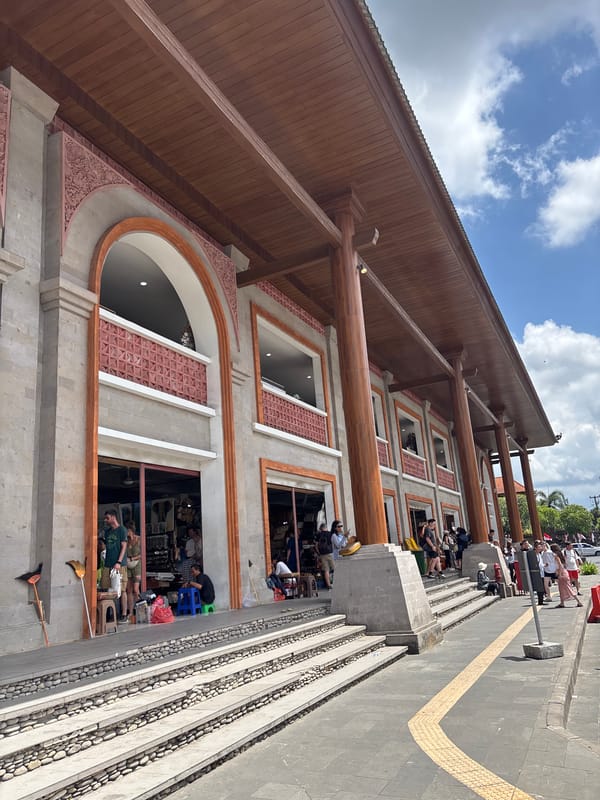 Tourist documentation of Ubud District architecture and daily life
