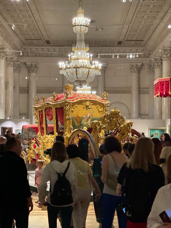 Inside the Hermitage: carriages, tapestries, and gilded halls