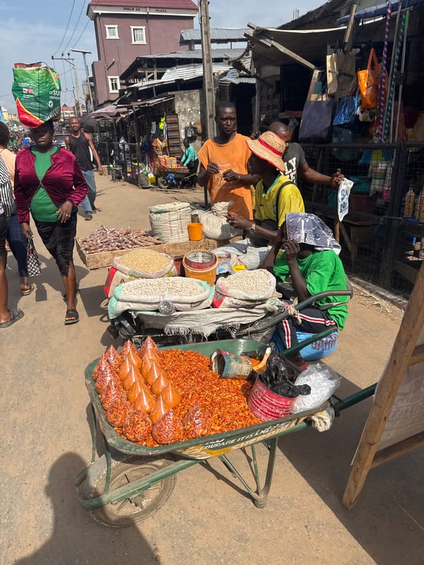 Morning market activity captured in Onitsha, Nigeria