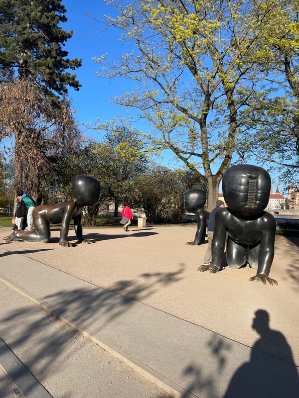 Prague visitor captures iconic baby sculptures and Lennon Wall