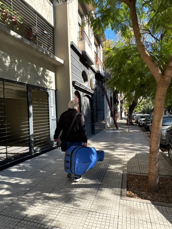Afternoon street scene captured in Buenos Aires neighborhood