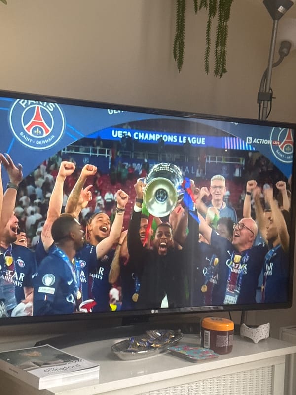 London viewer watches PSG win 2026 Champions League Final