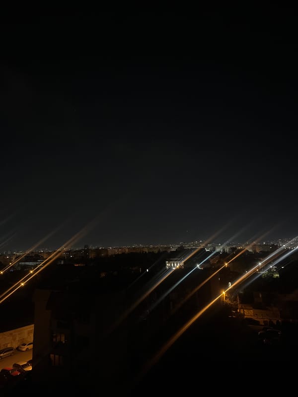 Nighttime aerial views of Sofia captured by witnesses