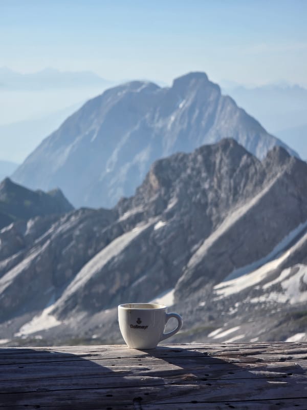 Coffee and alpine views atop the Zugspitze