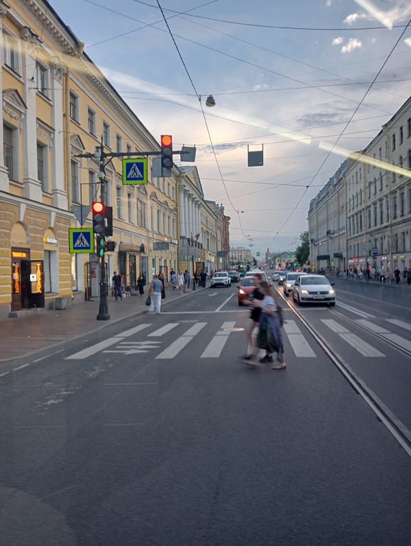 Drifting through Saint Petersburg's canals and bridges on a summer afternoon