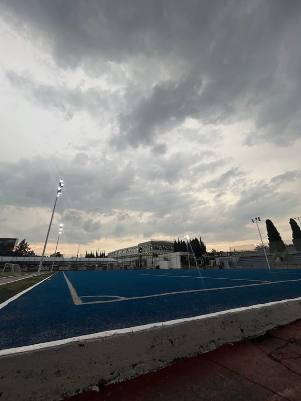 Athletic activities documented at track and gym facility
