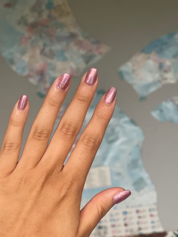 Maidstone resident documents fresh pink manicure in afternoon photo session