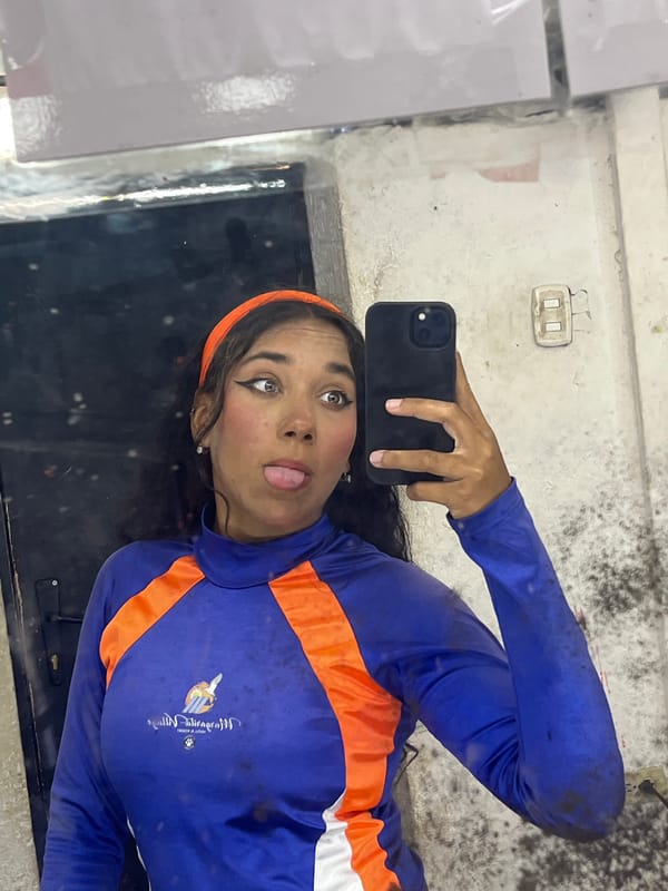Woman takes playful selfies at Margarita Village Hotel, Venezuela