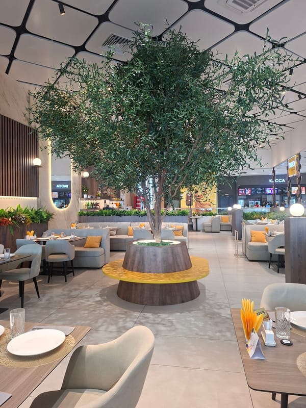 Modern dining area documented in Kokshetau shopping mall