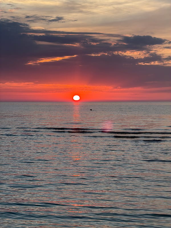 Sunset dinner on the Baltic coast in Jūrmala