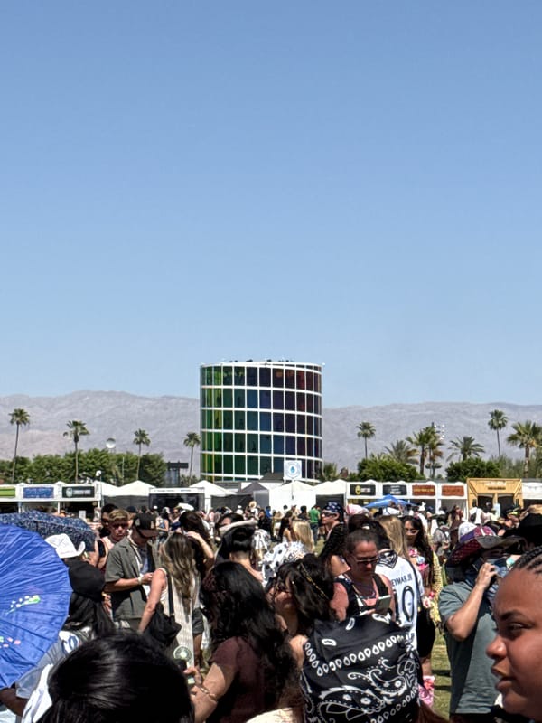 Outdoor event draws crowds in Indio, California Friday evening
