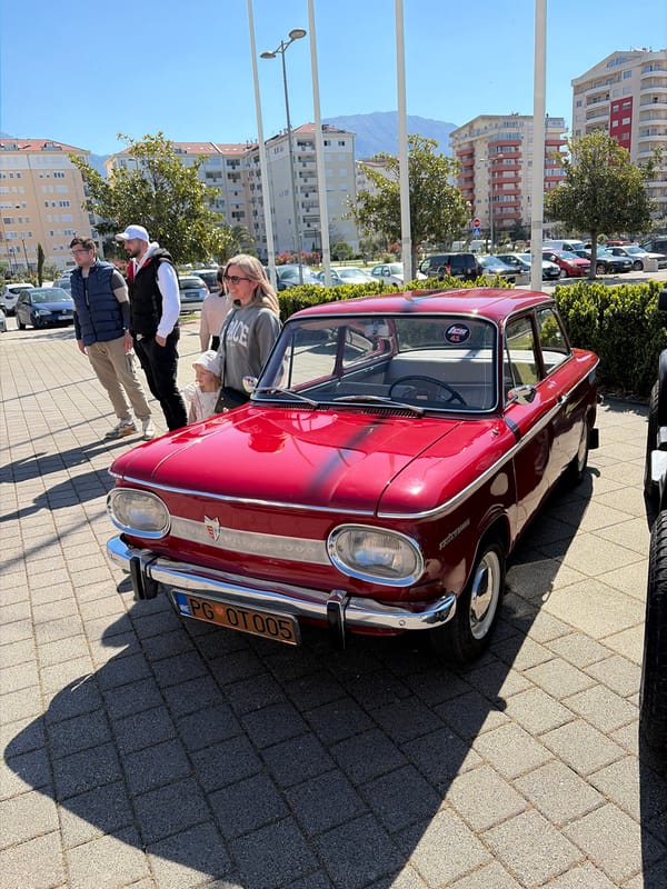 Car show displays vintage vehicles in Bar, Montenegro