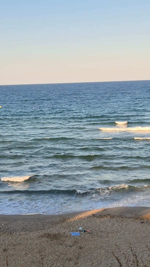 Calm afternoon at Primorsko's Black Sea beach