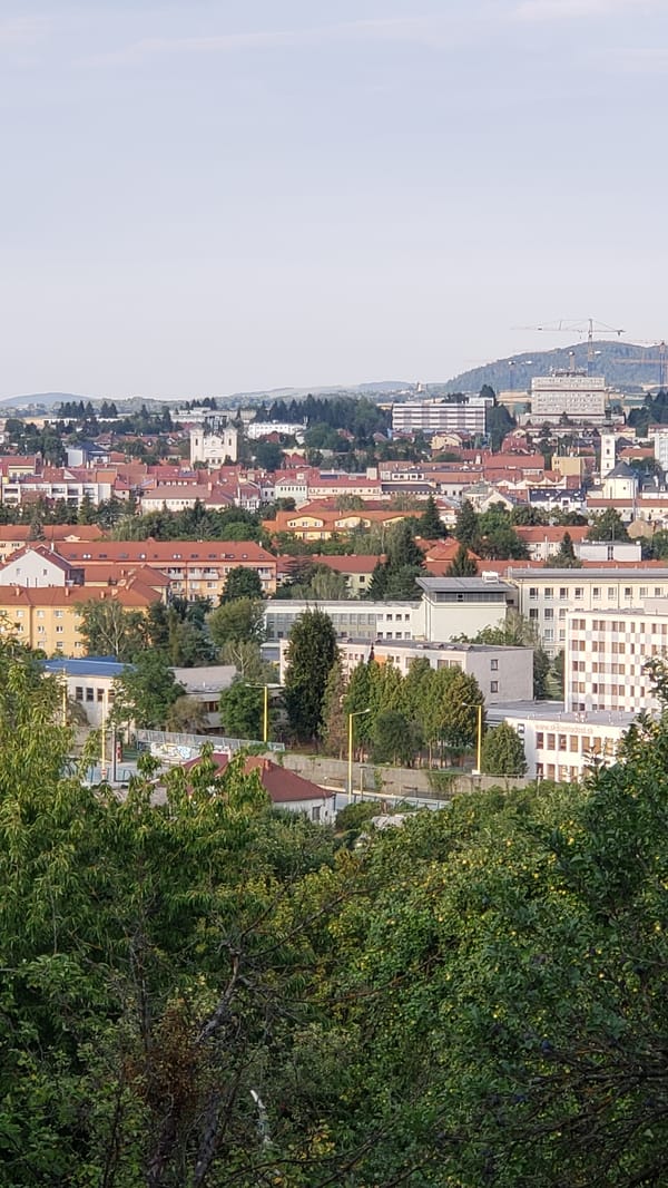 Exploring a hillside chapel trail in Prešov, Slovakia