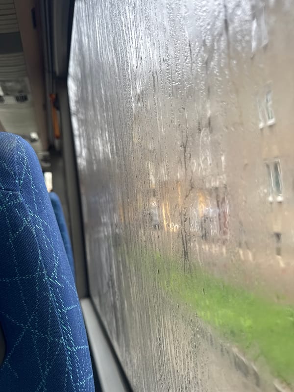Morning bus journey through Veliko Tarnovo captures everyday moments