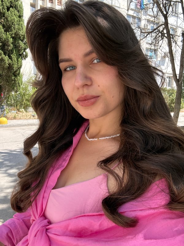 Quick selfie series, pink outfit, multiple angles